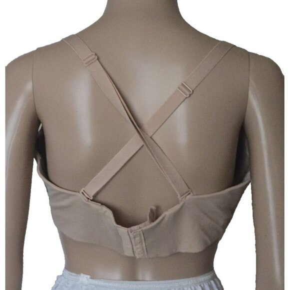Cacique Smooth Boost Underwire beige Bra strapless multiway size 40DD - Picture 4 of 6